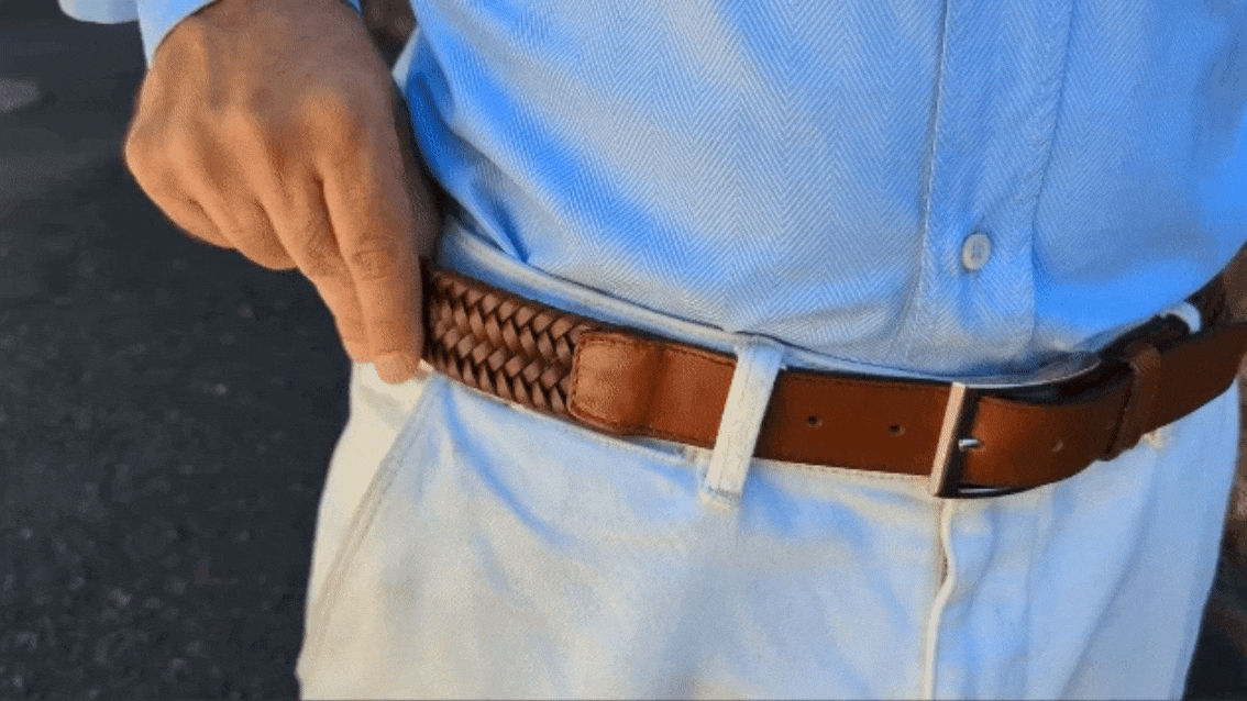 Stile Classico | Italian leather stretch belt
